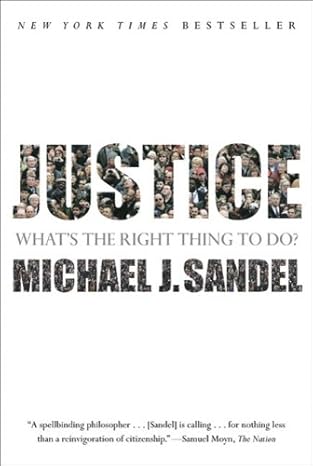 Cover of Justice: What's the Right Thing to Do? by Michael J. Sandel