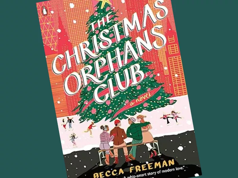 The Christmas Orphans Club book cover on a dark green background