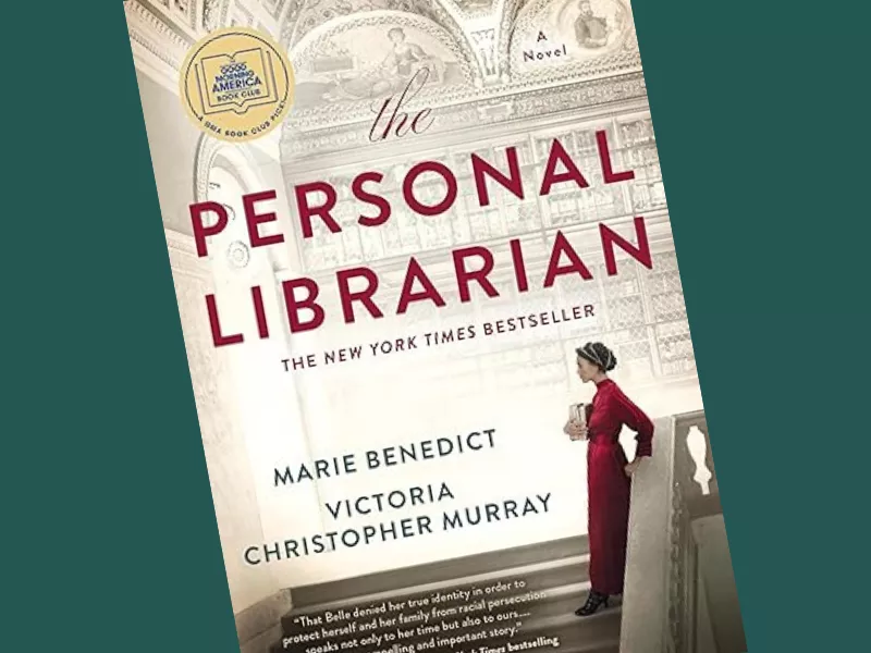 The Personal Librarian cover on a dark green background